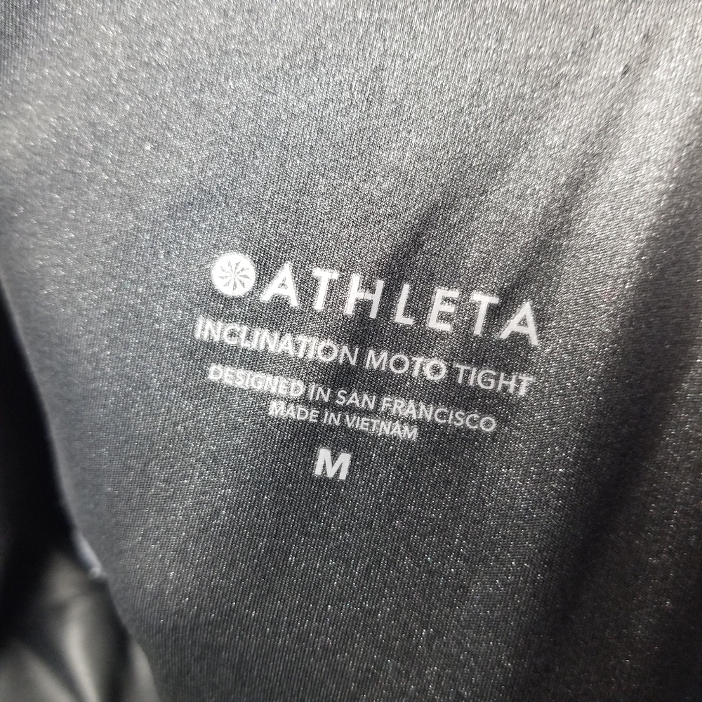 Athleta Inclination Moto tight black shimmer - Picture 5 of 11